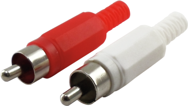 Cinch Plugs 2-piece Set - Cinch Stecker Für Lautsprecher Clipart (650x650), Png Download