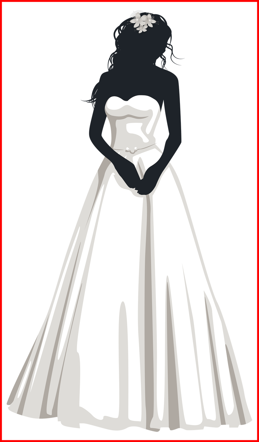 Astonishing Bride Silhouette - Bride Drawing Png Clipart (908x1552), Png Download