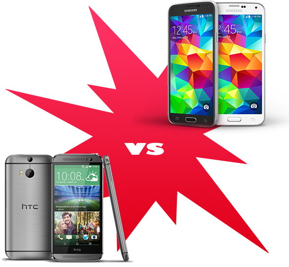 Samsung Galaxy S5 Versus Htc One M8 - Htc One E8 Price In Ksa Clipart (600x550), Png Download