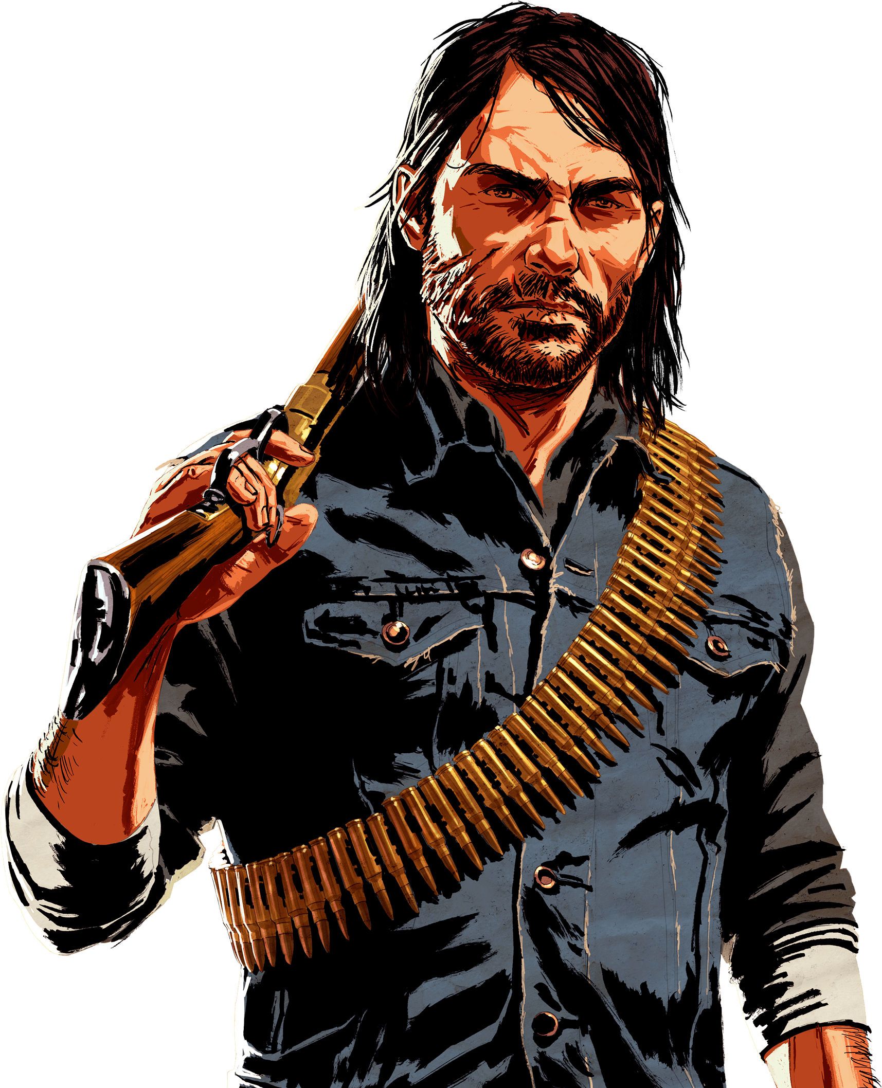 John Marston Clipart (1715x2160), Png Download