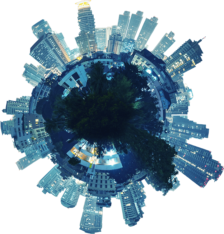 World Globe Buildings Clipart (720x753), Png Download