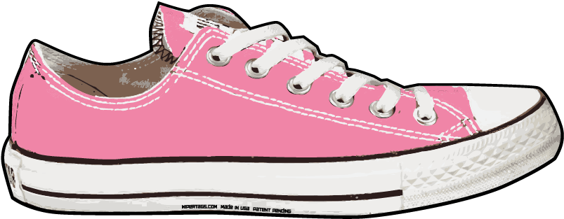 Chucks Tennis Shoes - Skate Shoe Clipart (844x795), Png Download