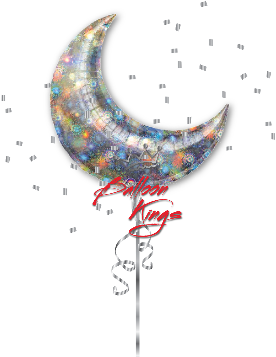 Holo Fireworks Moon - Welcome Baby Girl Png Clipart (1068x1280), Png Download