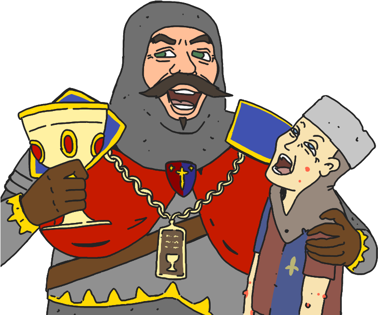 And His Peasant , - Bretonnia Art Clipart (777x650), Png Download