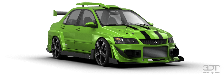 Mitsubishi Lancer Evo Ix Sedan 2006 Tuning - Mitsubishi Lancer 9 3dt Png Clipart (1004x373), Png Download