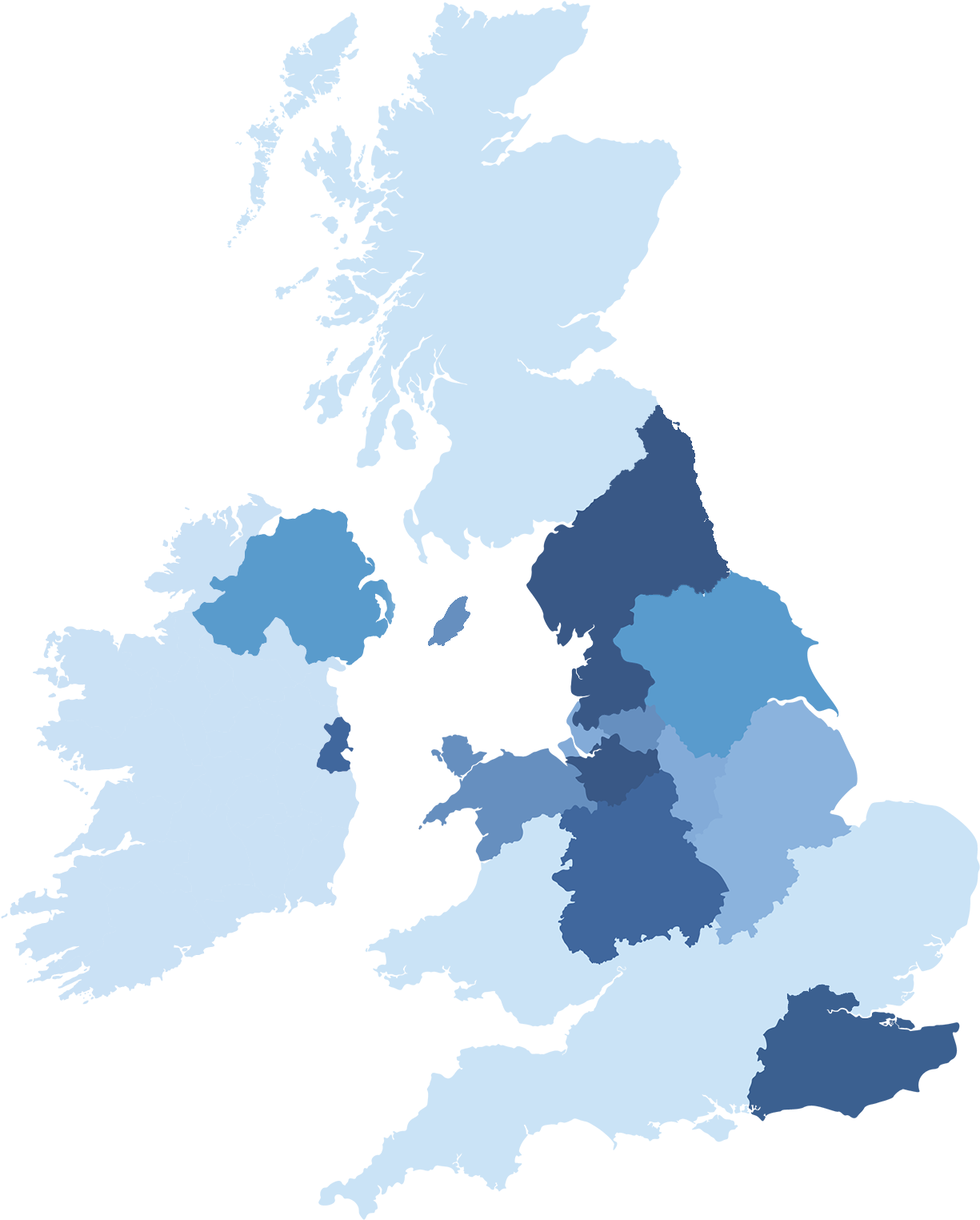 North England - Uk Map Vector Free Clipart (1270x1530), Png Download