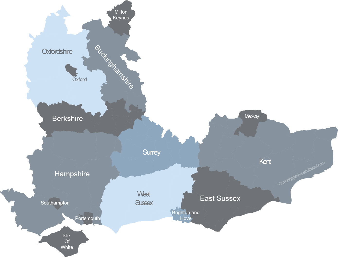 Free Mortgage Advice In South East England - Counties In South East England Clipart (1425x1141), Png Download