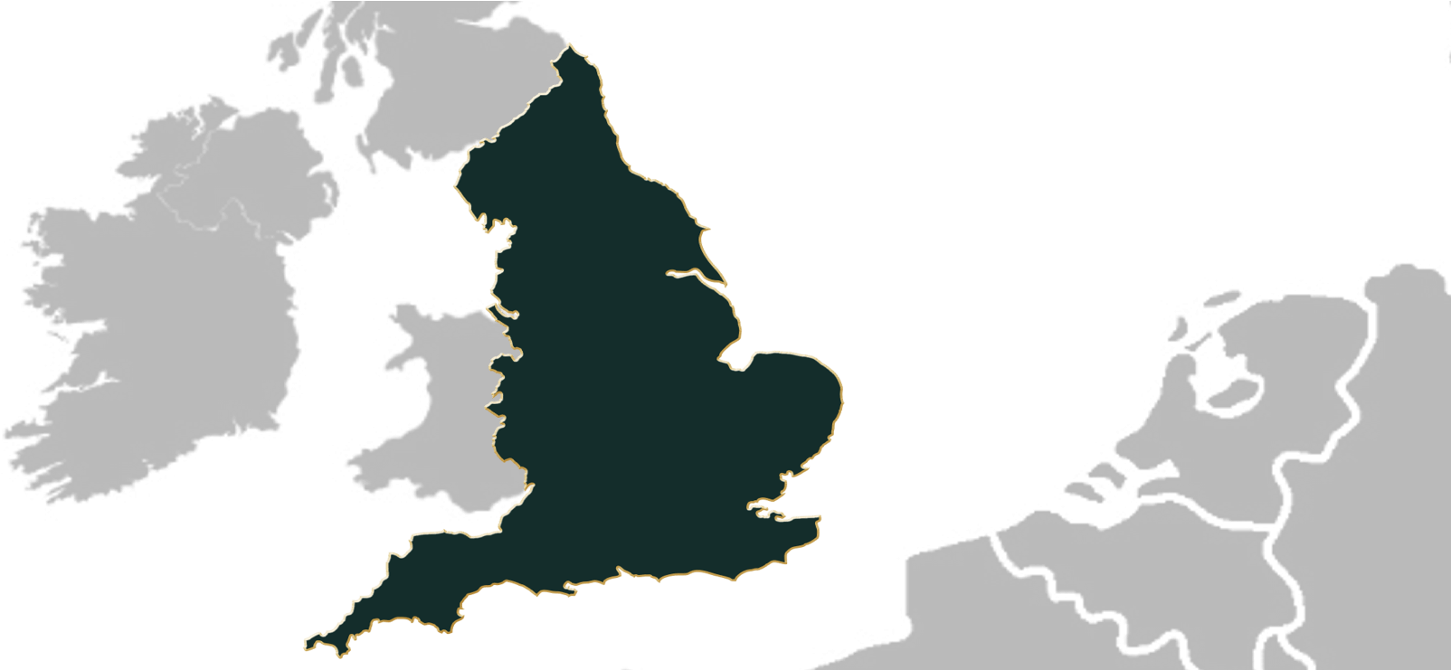 Map Showing The Location Of Jewellers In England - Map Clipart (2000x740), Png Download