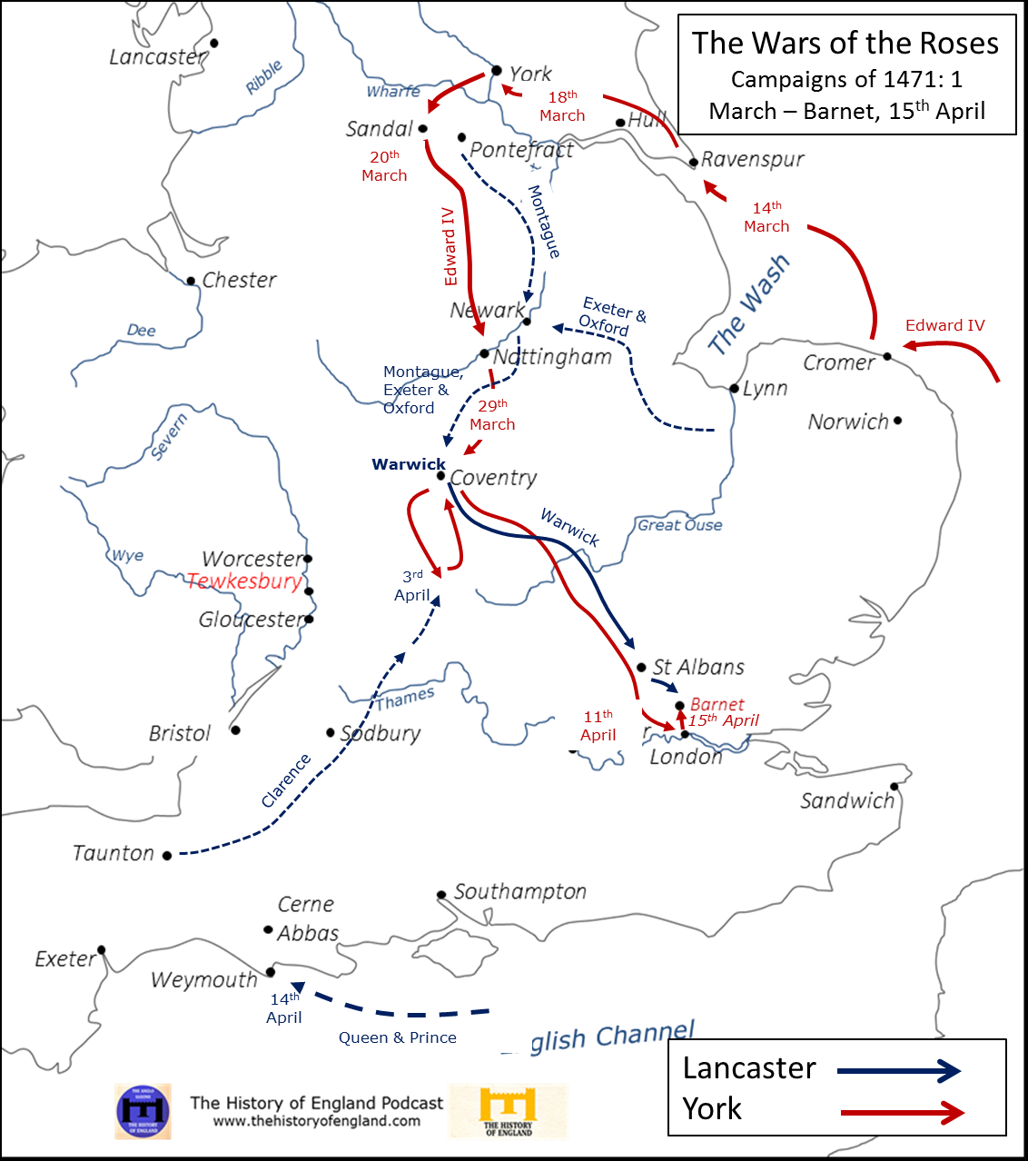 1471 Campaign - Ravenspur England Map Clipart (1132x1278), Png Download
