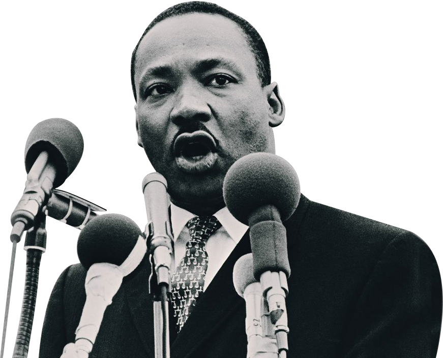 Martin Luther King Free Png Image - Rare Martin Luther King Jr Clipart (871x705), Png Download