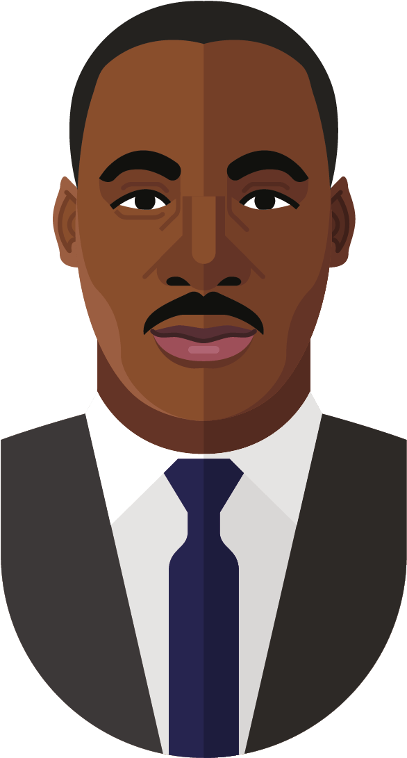 Martin Luther King Poster - Illustration Clipart (1191x1684), Png Download