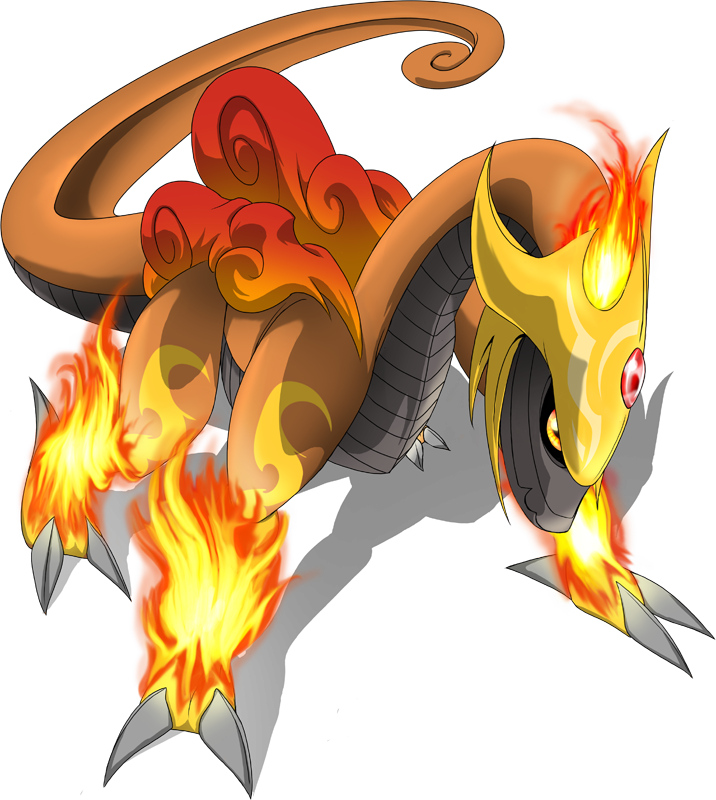 41,463,000 Exp - Fire Dragon Fakemon Legendary Clipart (716x800), Png Download
