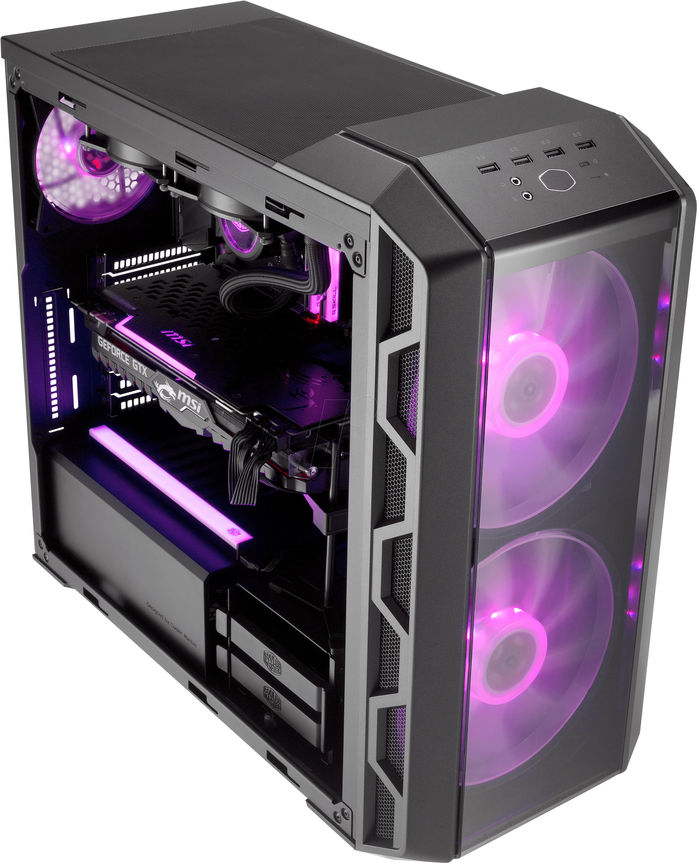 Cooler Master Mid Tower Mastercase H500 Cooler Master - Case Cooler Master H500 Png Clipart (2304x2811), Png Download
