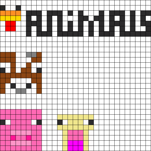 Minecraft Animal Faces Clipart (610x610), Png Download