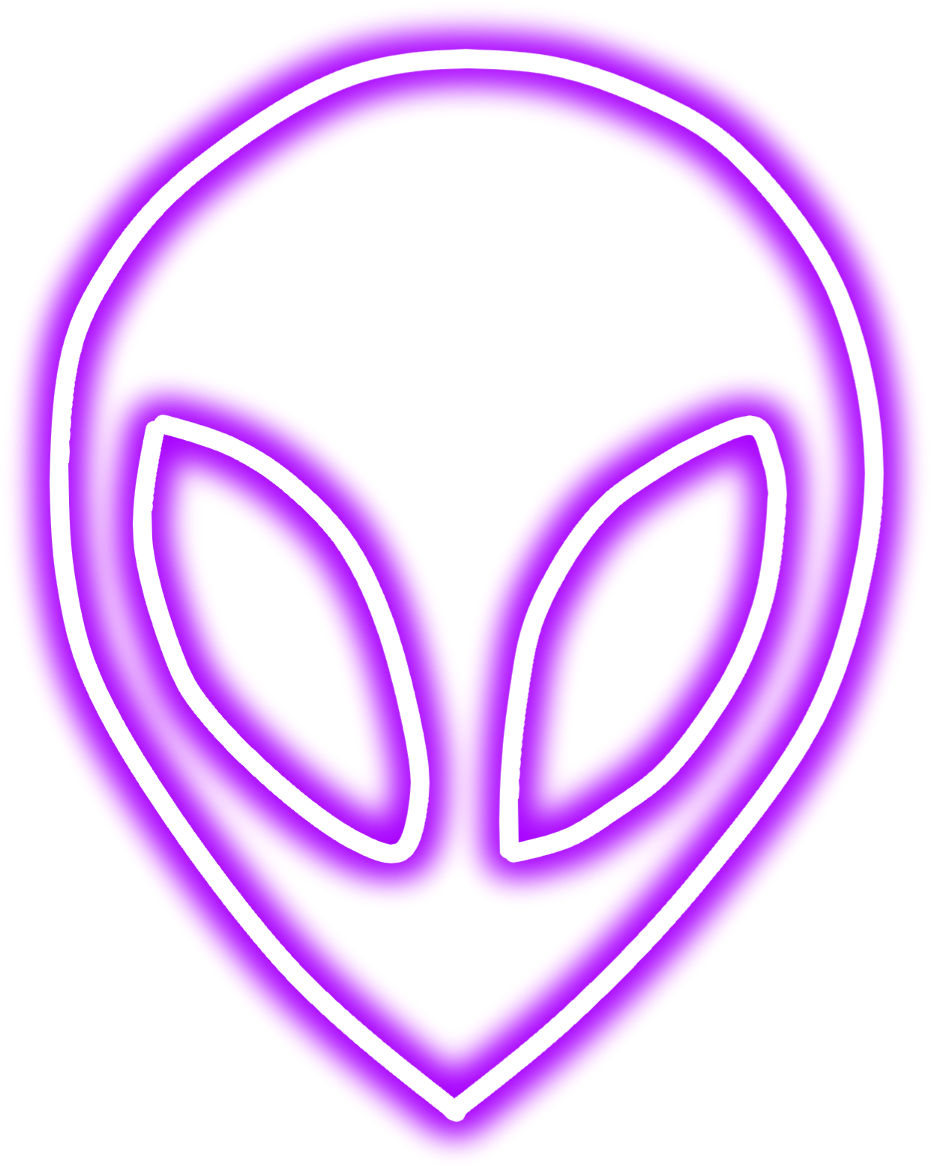 Neon Glow Alien Purple Aliens Freetoedit Mimi Sticker - Circle Clipart (1024x1499), Png Download