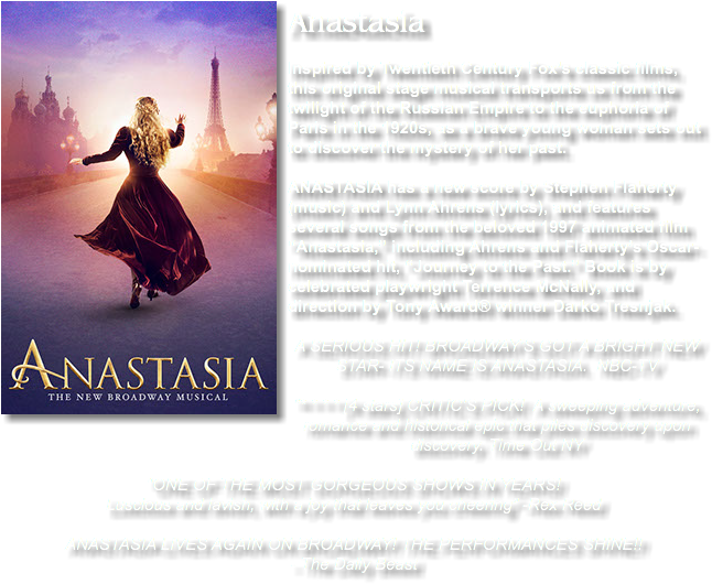 Anastasia Inspired By Twentieth Century Fox's Classic - Anastasia The Musical Austin Clipart (646x571), Png Download