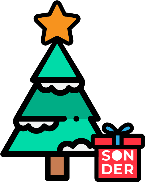 Christmas Tree With Gift Clipart (1920x1080), Png Download