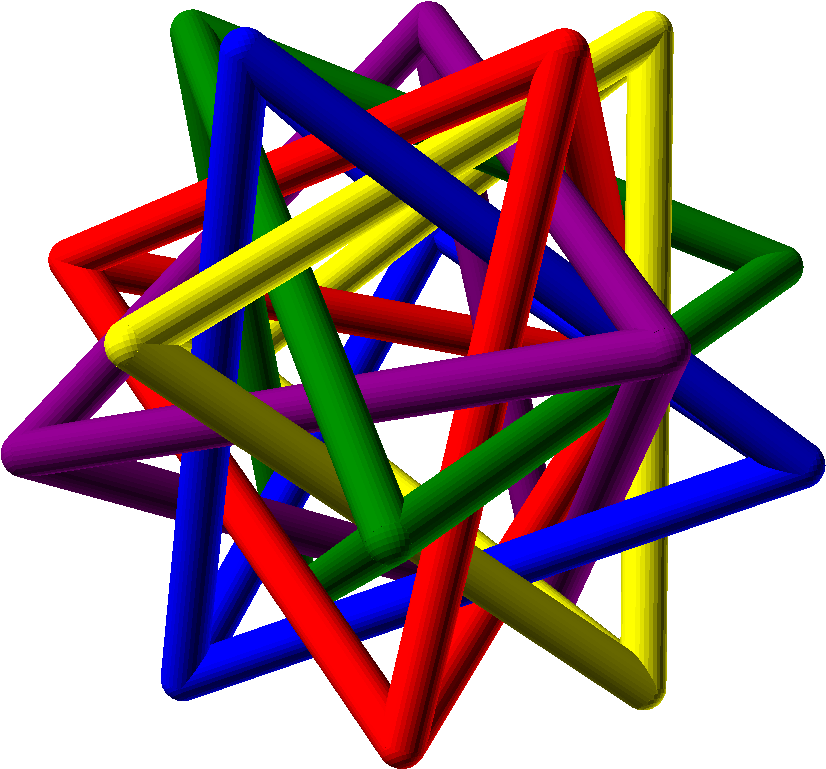 Five Tetrahedra Clipart (1025x919), Png Download
