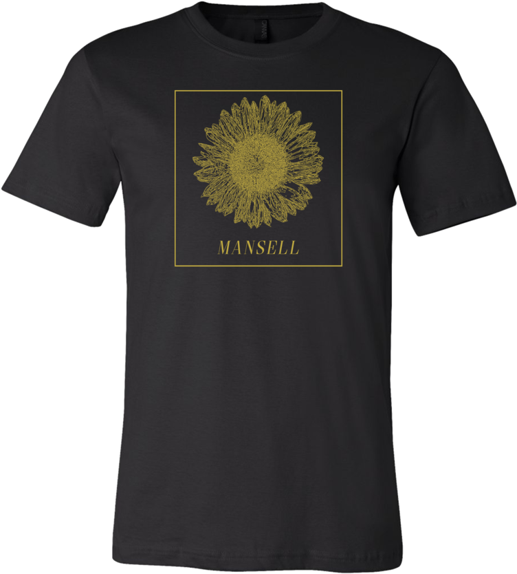 Black Sunflower Tee - Sunflower Clipart (1000x1000), Png Download