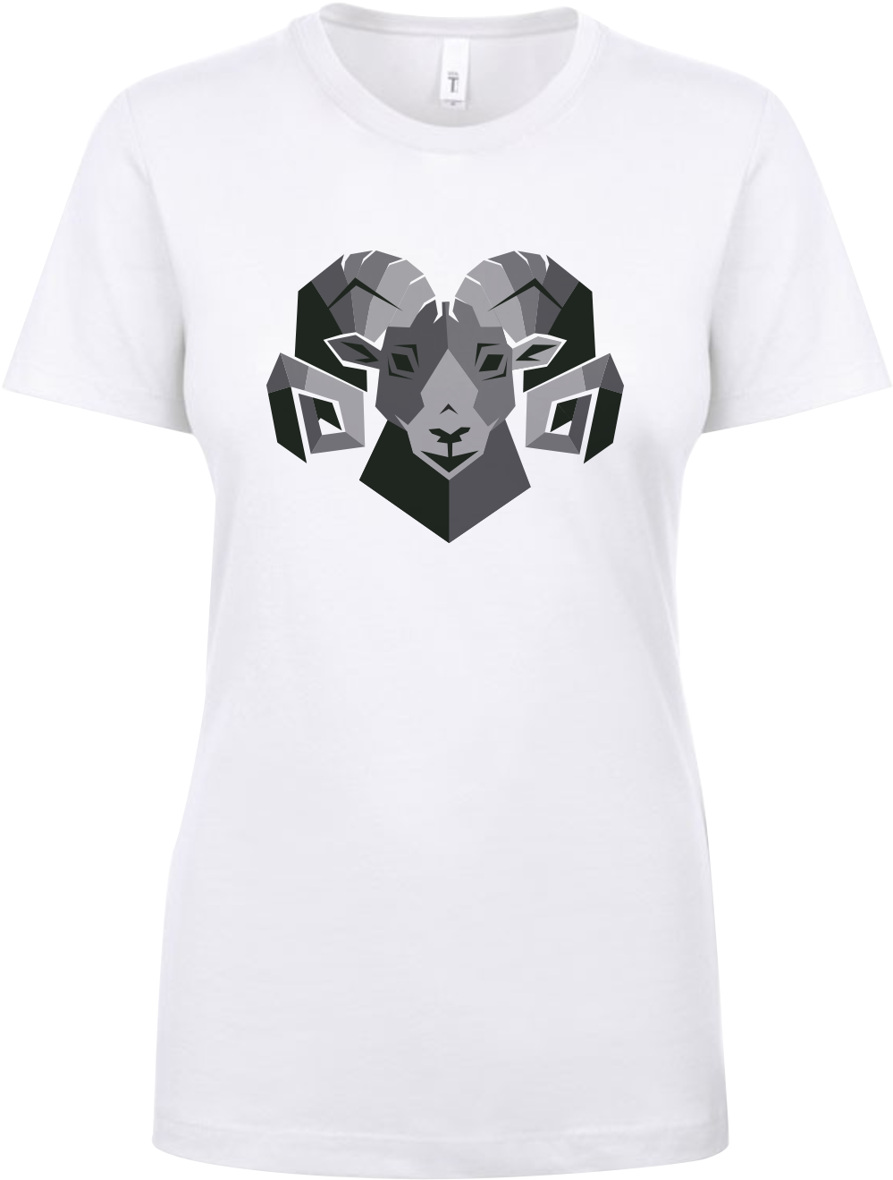 Women's White Ram Tee - Active Shirt Clipart (1202x1514), Png Download