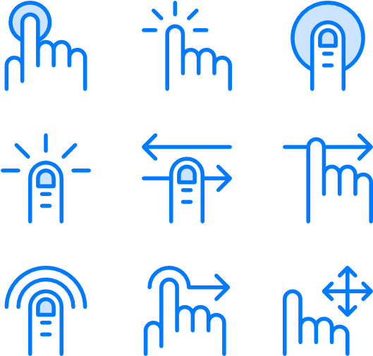 Touch Gesture Clipart (600x564), Png Download