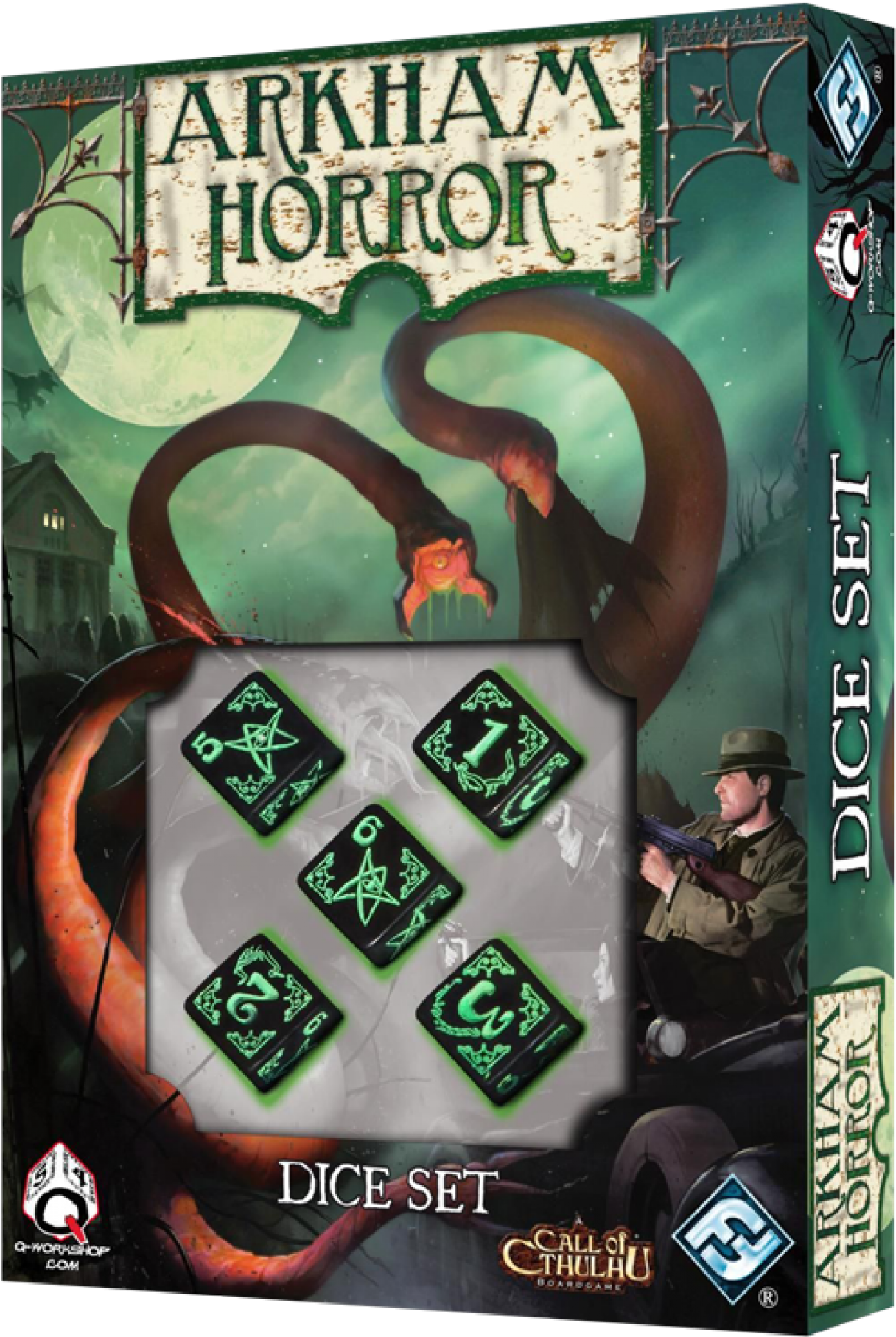 Arkham Horror - Arkham Horror Dice Set Black Clipart (2000x2000), Png Download