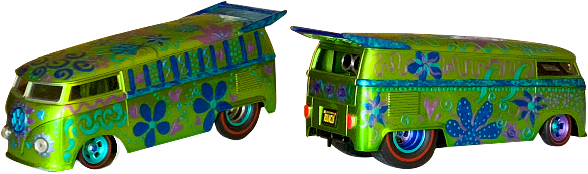 Hippie Microbus - Van Clipart (1200x379), Png Download
