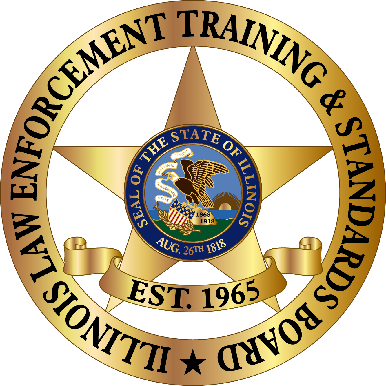 The Illinois Law Enforcement Training And Standards - Badge Clipart (1332x1332), Png Download