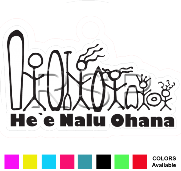 Decal Surf He'e Nalu Ohana - Graphics Clipart (600x600), Png Download