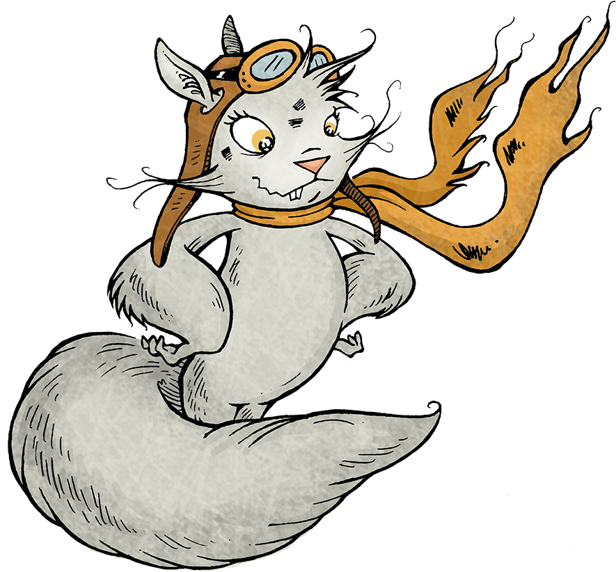 Flying Squirrel - Color - Cartoon Clipart (926x864), Png Download