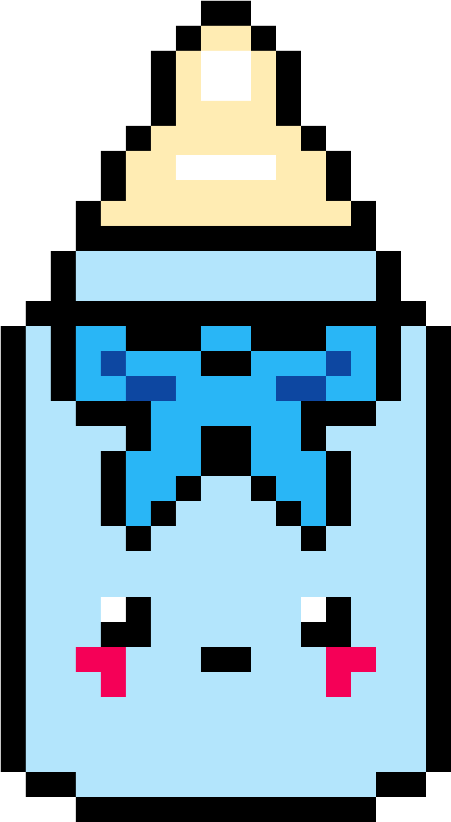 Biberon - Napstablook Sprite Clipart (900x1200), Png Download