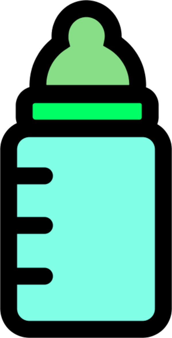 Free Icons Png - Baby Bottle Clip Art Transparent Png (600x1179), Png Download