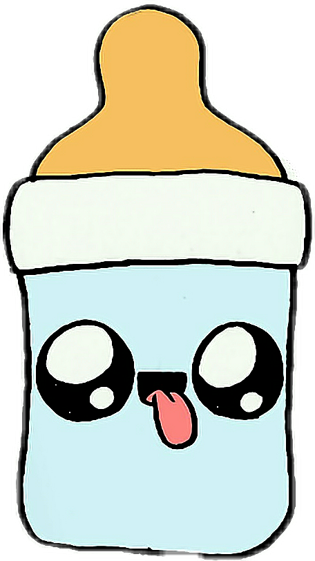 Biberon Sticker Cute Baby Bottle Drawing Clipart Large Size Png Image Pikpng