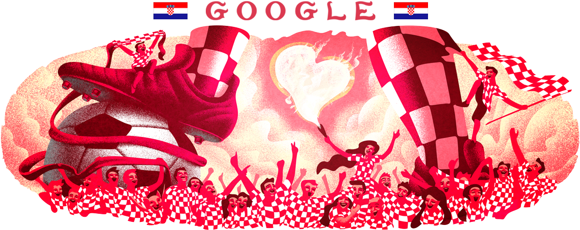 Google Doodle Croatia World Cup Clipart (1150x460), Png Download