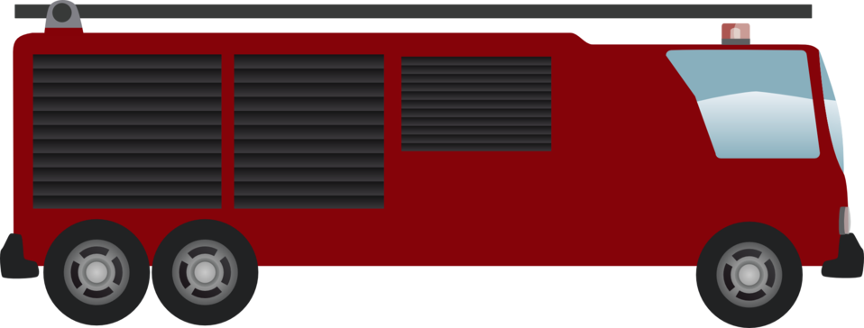 Camion De Pompiers Avec Echelle - Truck Clipart (958x364), Png Download