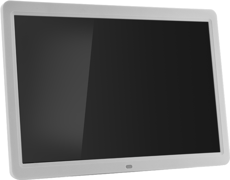 Color Negro Blanco Batería 15 Pulgadas Marco De Fotos - Led-backlit Lcd Display Clipart (800x800), Png Download