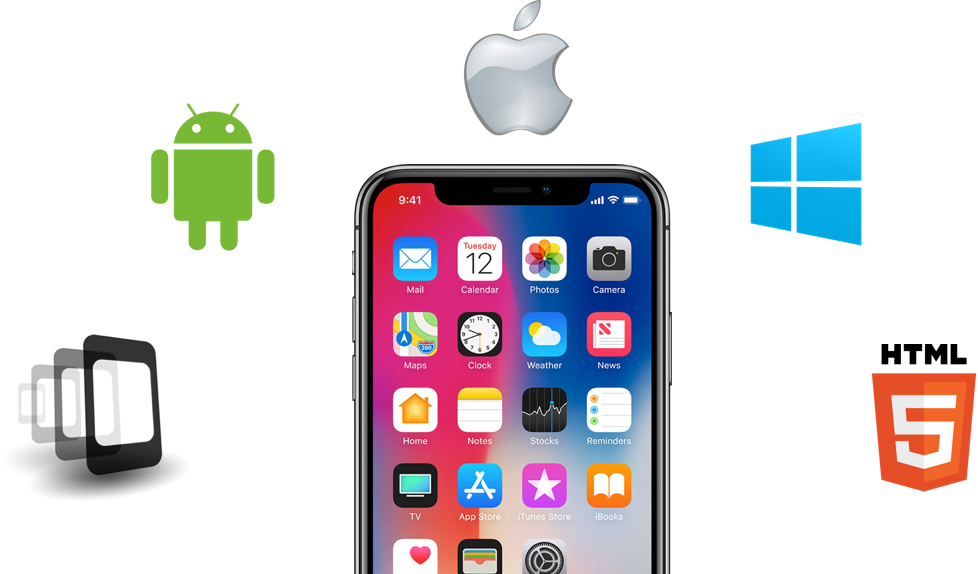 Hybrid Application Development - Iphone X Clipart (978x574), Png Download