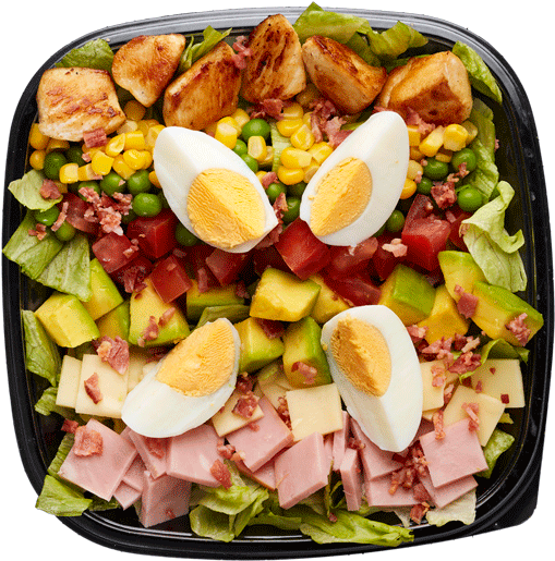 Acompaña Tu Ensalada Cobb Con - Ensalada Cobb El Corral Clipart (650x520), Png Download