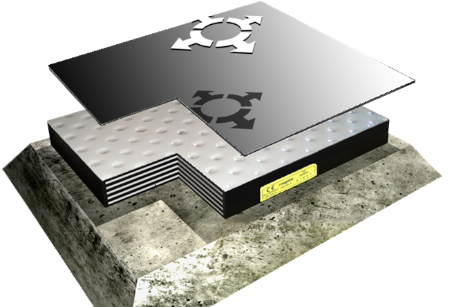 Lasto-flonblock Bearing With A Stainless Steel Sliding - Architecture Clipart (688x472), Png Download