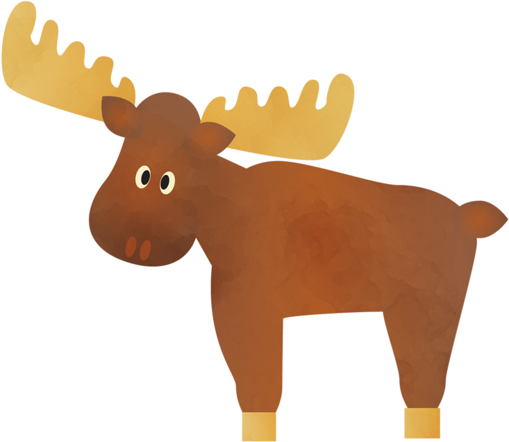 Moose ‿✿⁀°••○ Woodland - Clip Art - Png Download (800x691), Png Download