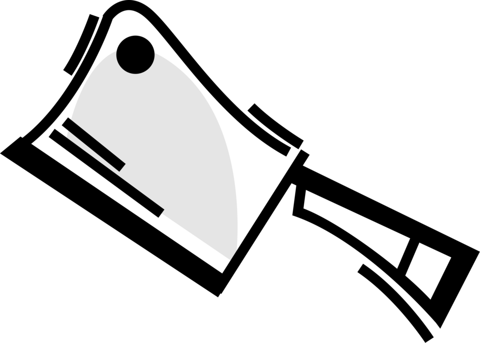 Knife Clipart Meat Cleaver - Png Download (980x700), Png Download