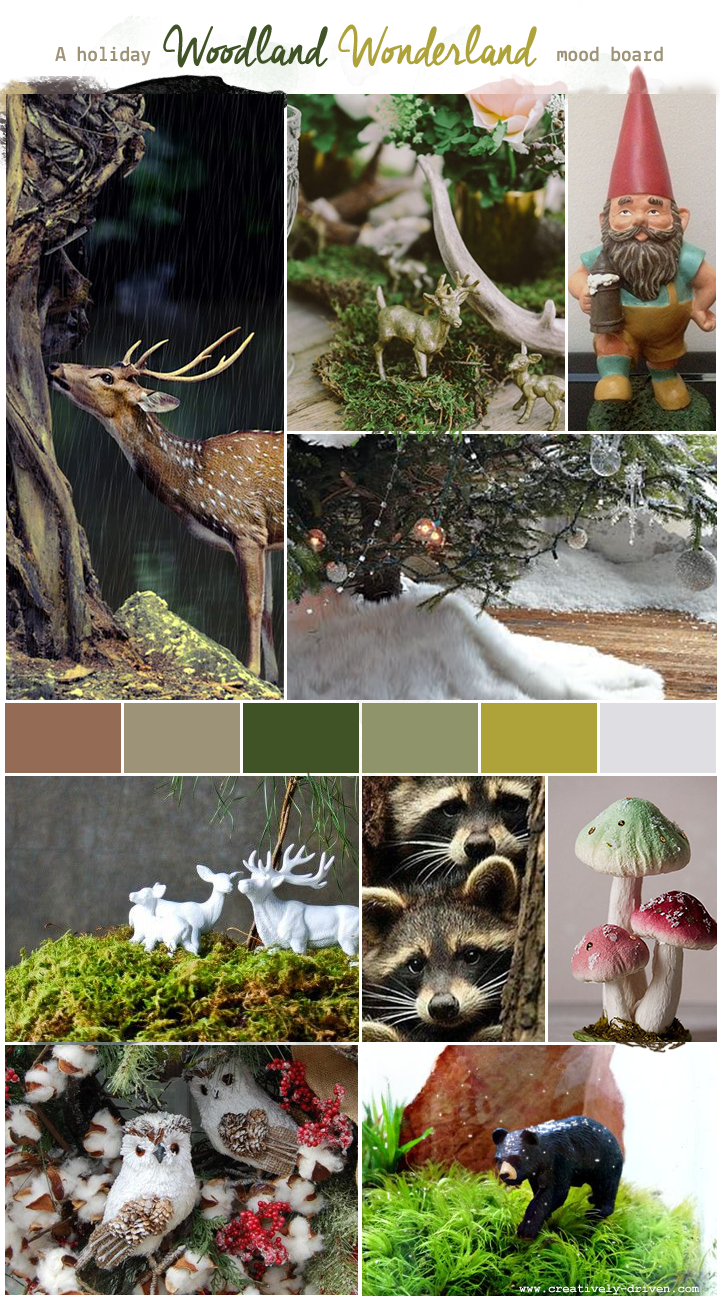 Cd Woodland Moodboard - Mood Board Woodland Clipart (720x1300), Png Download
