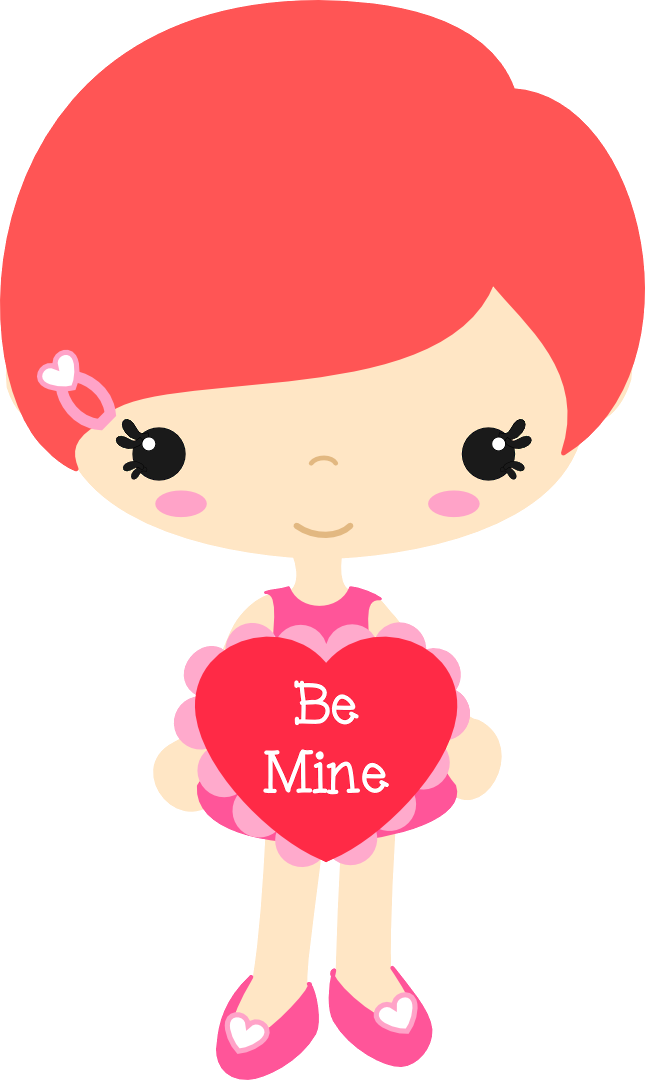 Love│san Valentín - - Niña San Valentin Png Clipart (645x1080), Png Download