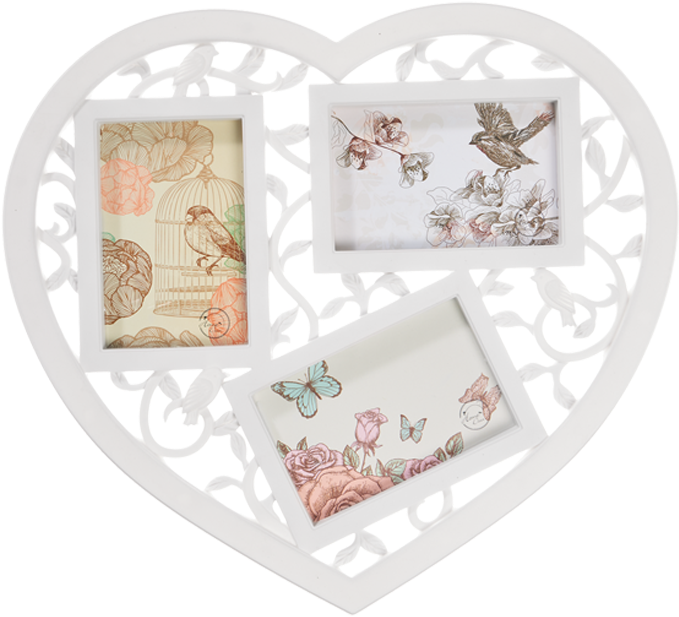 Marco De Fotos - Мультирамка Сердце Clipart (800x800), Png Download