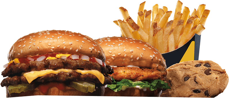 Drink Food - Hardee's 5 Dollar All Star Meal Clipart (1102x630), Png Download