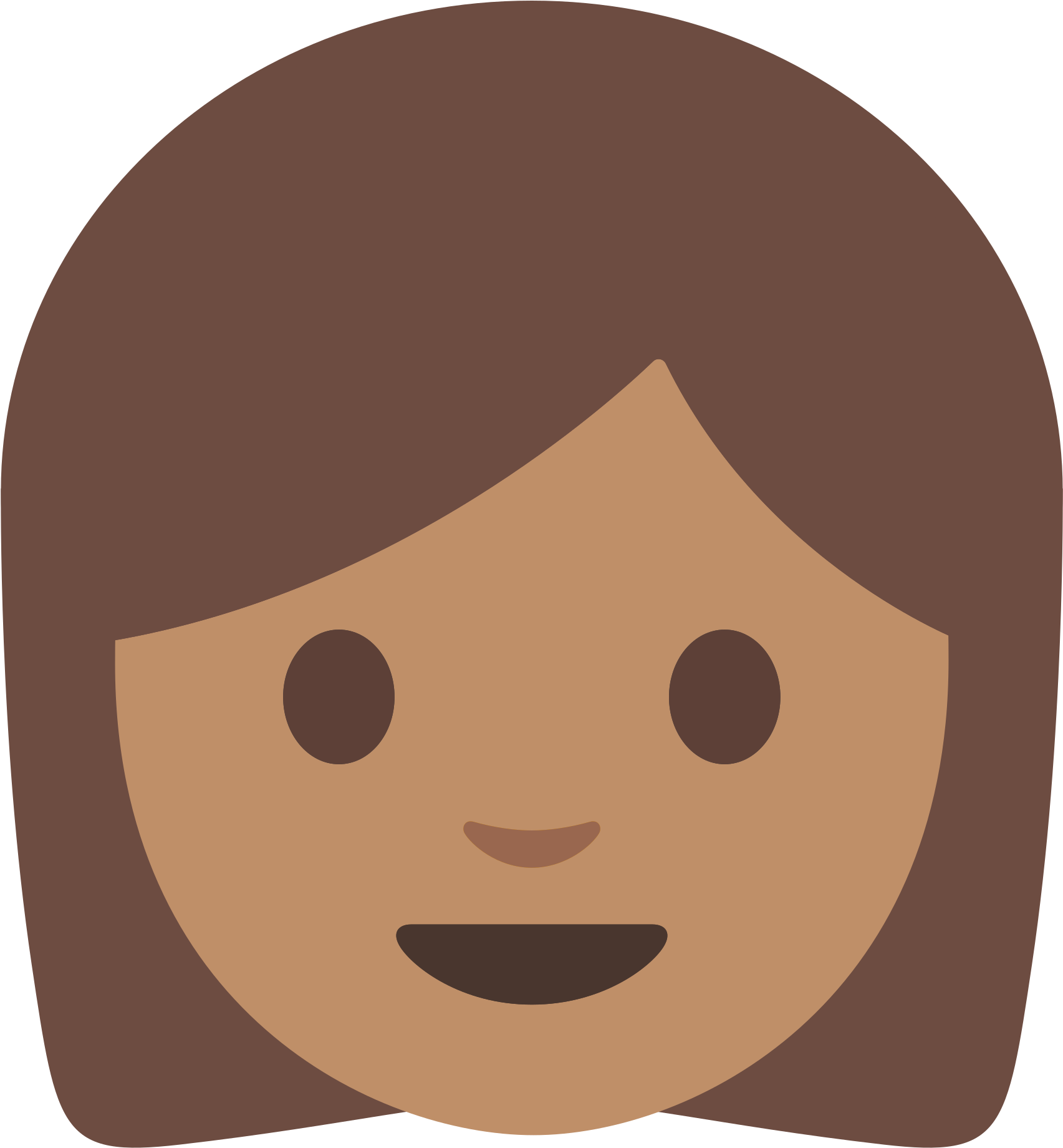 Open - Emoji Princesa Morena Clipart (2000x2000), Png Download