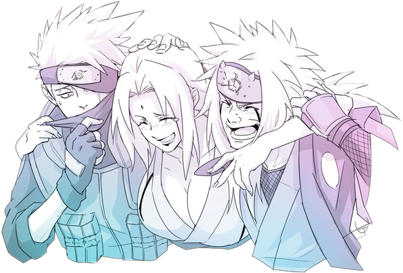 Tsunade Sticker - Jiraiya Tsunade Clipart (585x396), Png Download