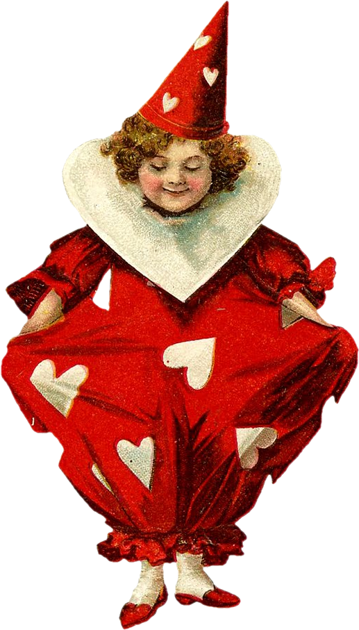 Vintage Valentines - Vintage Valentine Post Cards Clipart (592x1006), Png Download