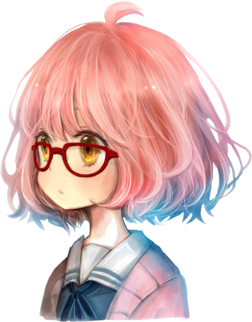 #мирай Курияма #за Гранью #mirai Kuriyama #kyoukai - Anime Girl With Eye Glass Clipart (700x700), Png Download