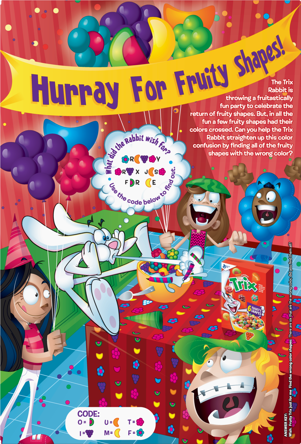 Trix Cereal, - Cartoon Clipart (1800x1800), Png Download